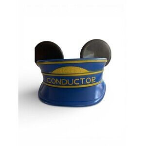 MICKEY MOUSE Train Conductor Hat Kids Hard Plastic with Mickey Ears DISNEY